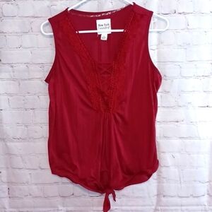New York Laundry Burgundy Woman's Sleeveless Top  S